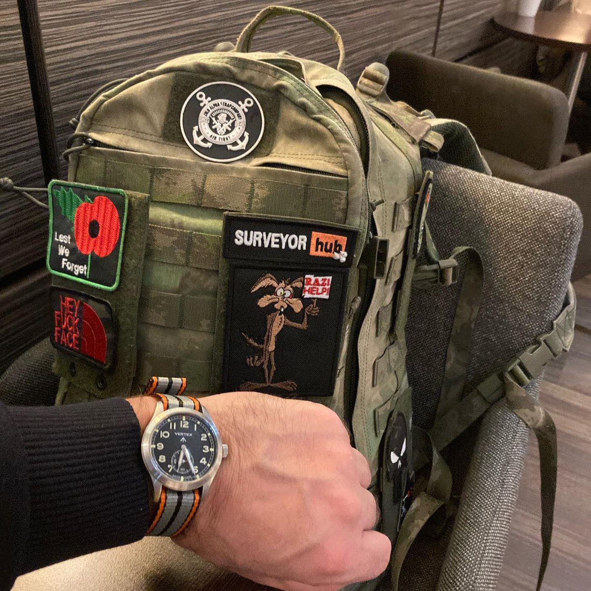 WarriorAssaultS's tweet photo. Our Predator Pack in A-TACS FG in a supporting role.

Transit Time You Scallywags 🏴‍☠️🦍🏴󠁧󠁢󠁥󠁮󠁧󠁿
#rucksack #warrriorassaultsystem #patches #pagodapatches #vertexm100 #stainlesssteel #purityofpurpose #www #byusforus 
#ww2 #natostrap #zulualphastraps  ( #📷 @watchers_of_the_watches ) https://t.co/DgpFX9VHbb