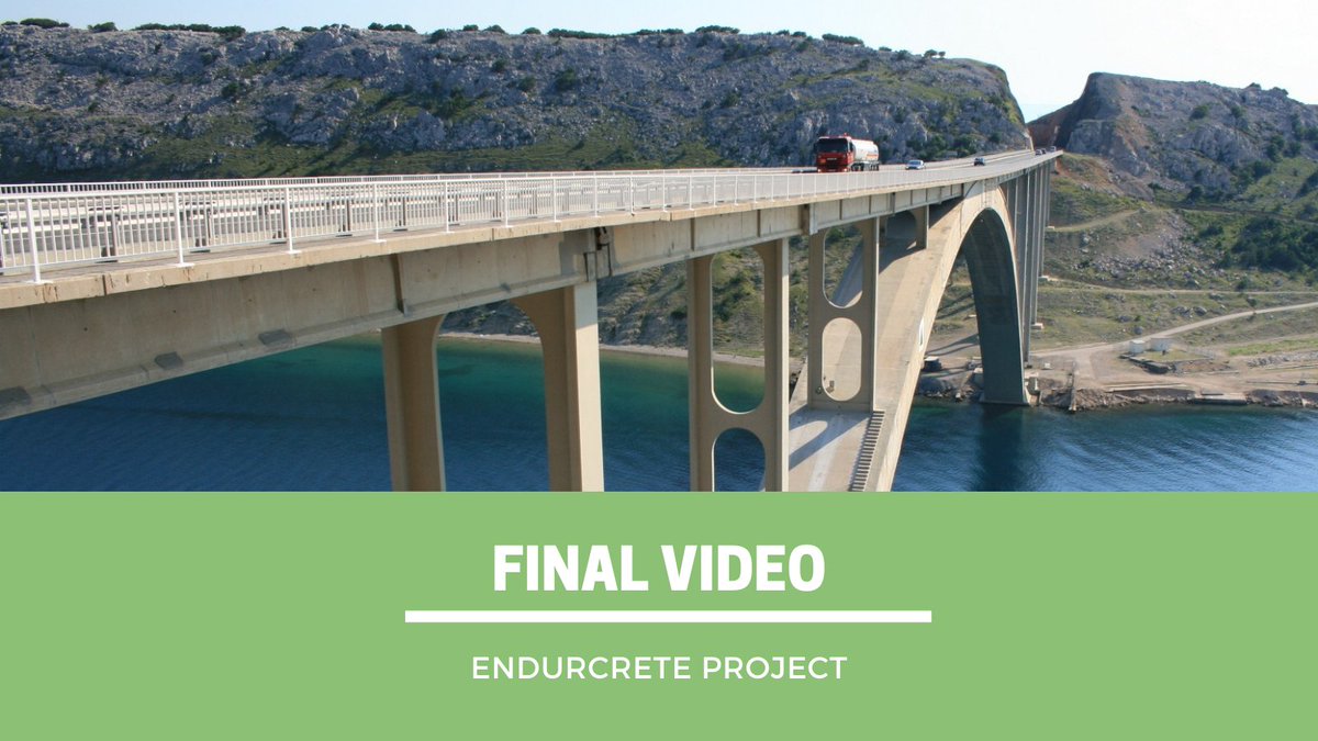 EnDurCrete Final video is out! 🎉
We are very excited to share the final video of our project. Thanks to all partners for participation. 🤝👏

Watch the video on our website: bit.ly/3EEU5II