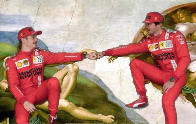 txrstegenx's tweet photo. @ScuderiaFerrari @Charles_Leclerc @Carlossainz55 best duo out there period https://t.co/PFJgOEjIGW