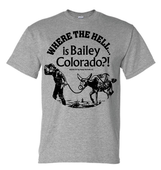 FunFunkyGallery's tweet image. WHERE THE HELL IS BAILEY?! Our most popular tee is coming back! Due to arrive on or before Dec. 17th. Stocking Stuffer? DONE! #bailey #Colorado #FunFunkyGallery #ColoradoChristmas #BaileyColorado #ColoradoArtists