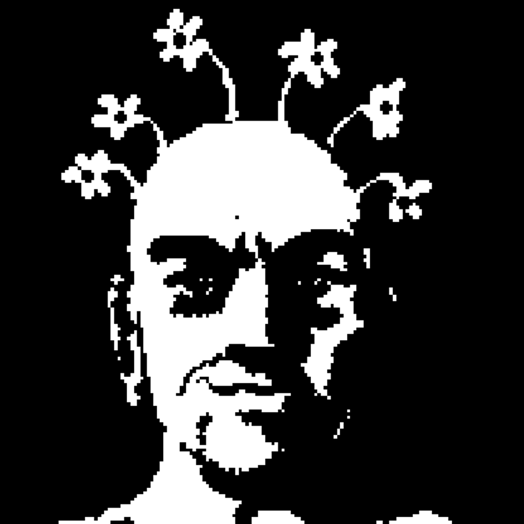 500kArt's tweet photo. and keeping to the #botanical theme this week... a guy a #flower 💐 https://t.co/tFwM0ZpJGD
Credits: franny, 2005 (detail)
#500kart #youdraw #nftart #bnw #bw #monochrome #pixelart https://t.co/XtAaDVYSRb