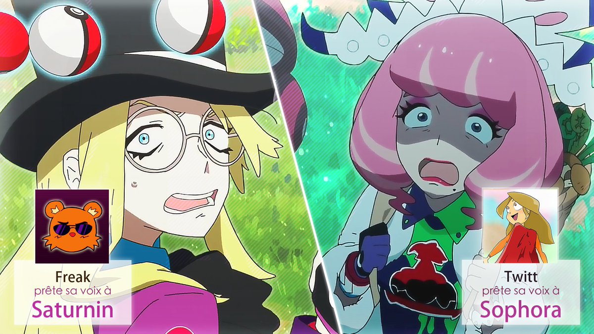PokemonAilesFR's tweet photo. 🎙️ On les aime ou on ne les aime pas, mais il faut se l’avouer, ces rivaux sont aussi toxiques qu’intrigants.

🎩💋 Saturnin le médium et Sophora la chanteuse pop sont interprétés par @FreakCedric et @Carondeful ! https://t.co/INHd1NPkqf