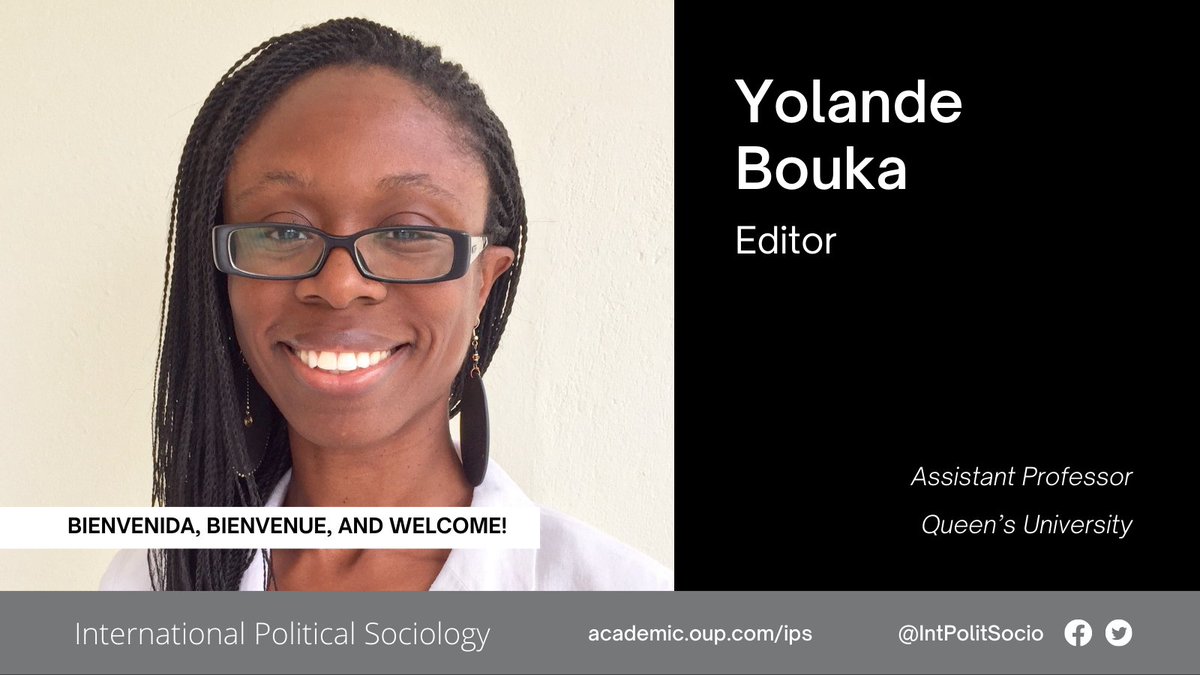 INTPOLITSOCIO's tweet photo. We want to extend a warm welcome to Yolande Bouka, a member of our new editorial team! Yolande is an Assistant Professor at Queen’s University. Follow her Tweets at @yolandebouka. https://t.co/zu6YxOpPWZ