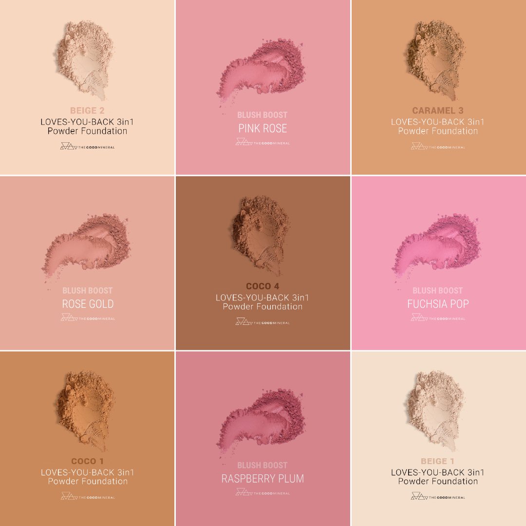 thegoodmineral's tweet photo. Gorgeous shades of natural for your best-looking skin!
Visit our website for the full range and see our ⭐️⭐️⭐️⭐️⭐️reviews. https://t.co/hkYEIo5JL7.
#TGM #TheGoodMineral #PurePigments #CleanMakeup https://t.co/M5SLupOLgP