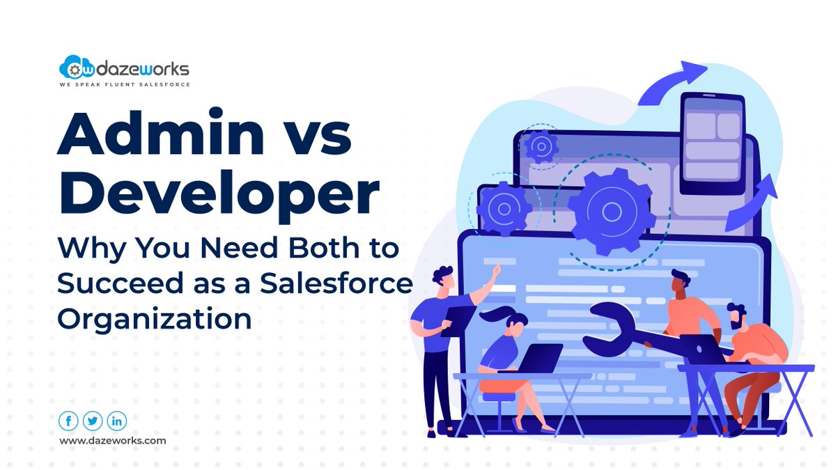 dazeworks's tweet photo. Dev vs Admin - whom do you REALLY need? https://t.co/6w4GZHgvB0 #SalesforceDevs #TrailblazerCommunity #SFDevelopers #SFAdmins @aviralsf @Shivamsfdc @digitalbhardwaj @ShagunShar_ma @MadhurDixit12 @VarnataS @bhavisfdc https://t.co/wT7j59EGST