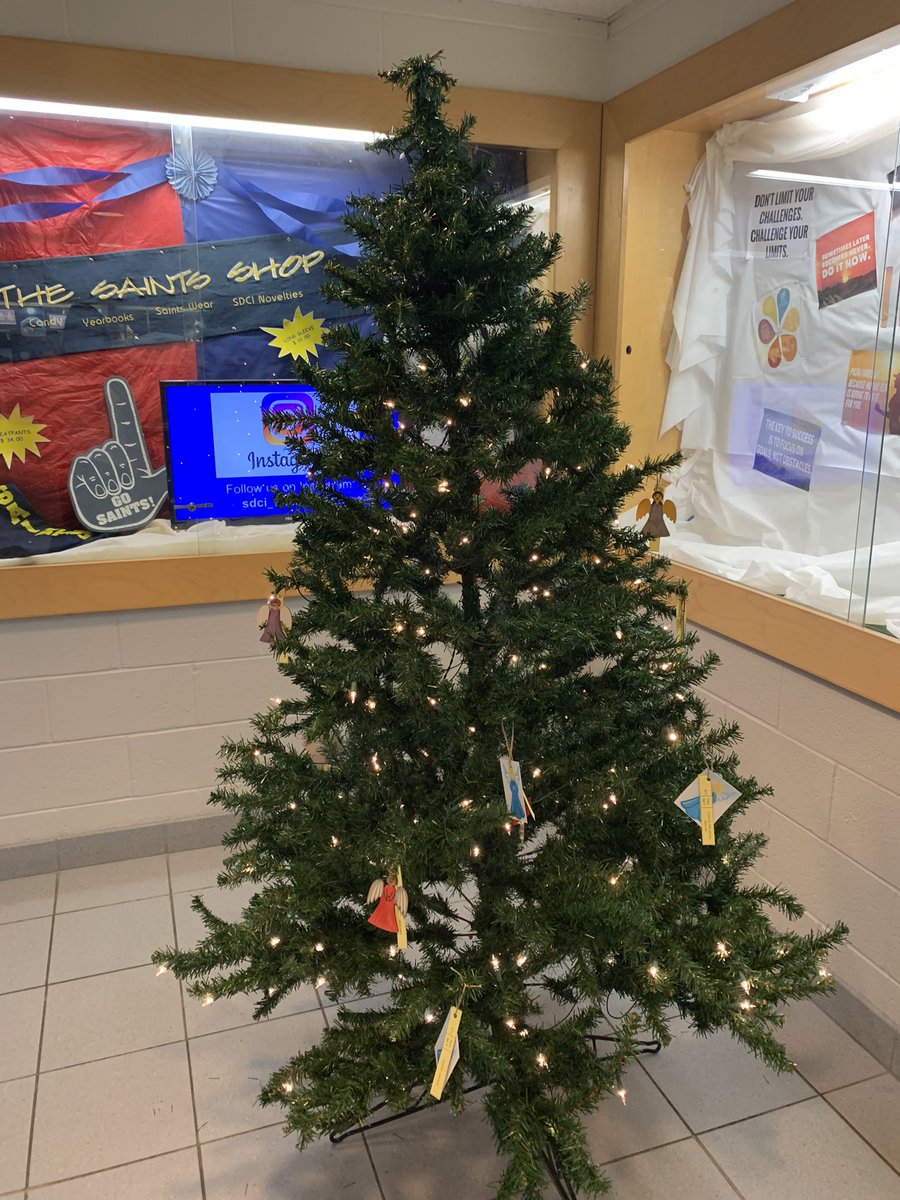 SDCI’s holiday spirit is ramping up! This tree looks barren for a good reason: most of the angels have been taken, meaning we will be giving out many gifts to children in need.