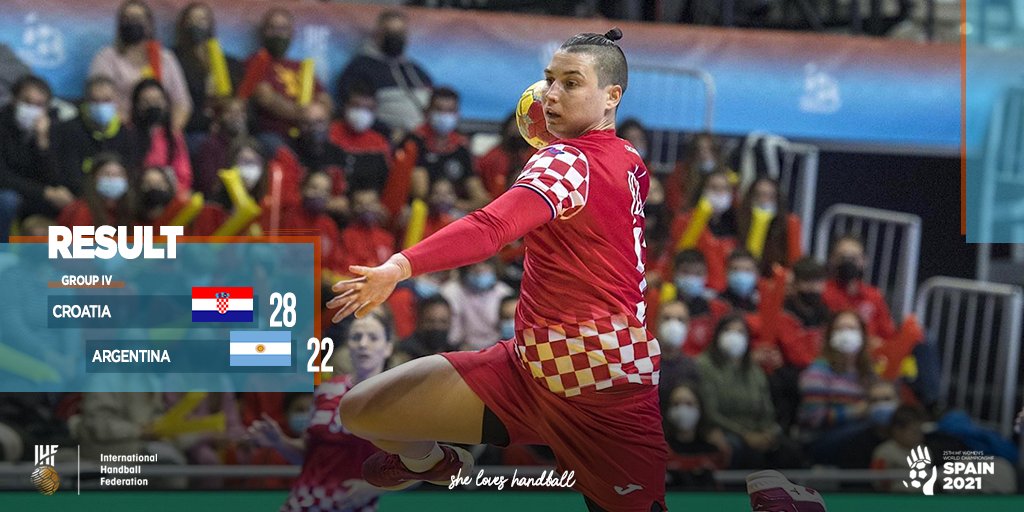 Handball Federation Twitter: "🇭🇷🆚🇦🇷 Entertaining till the worthy of the teams' stature! Croatia claim a 28:22 win against Argentina 💯 #Spain2021 #sheloveshandball https://t.co/cmscPSIop4" / Twitter