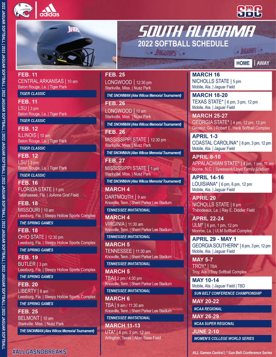 Mark your calendars!
Release ▶️ bit.ly/3rLbhsq
#AllGasNoBreaks #SunBeltSB