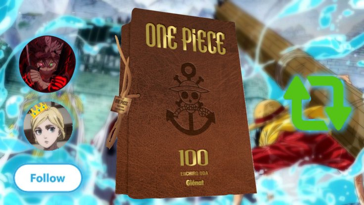 PauseOtaku's tweet photo. 🎁Concours One Piece !🎁

À l'occasion de la sortie du collector du tome 100 de One Piece, on vous en fait gagner un exemplaire !

Pour participer rt + follow @Lilou_AW @skyfall1010 

Tas le 15/12 ! #OnePiece100 https://t.co/bSAg9bNICy