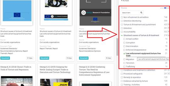 📚Our colleagues at @AtlasofTorture maintain a document database, & they've recently updated the selection of @Omega_RF publications available! Database access here: atlas-of-torture.org/en/library/ They've also sent us this handy image guide to finding our work on the #TortureTrade 👇