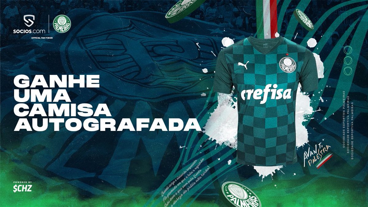 Socios.com (@socios) on Twitter photo 🟢SORTEIO⚪
O $VERDAO, o Fan Token oficial do <a href="/Palmeiras/">SE Palmeiras</a>, está chegando ao nosso app. Para comemorar essa parceria, vamos sortear uma camisa autografada.
Para Participar:
✅Seguir
✅Comentar $VERDAO
✅RT
$VERDAO ⚡ $CHZ 🟢SORTEIO⚪
O $VERDAO, o Fan Token oficial do <a href="/Palmeiras/">SE Palmeiras</a>, está chegando ao nosso app. Para comemorar essa parceria, vamos sortear uma camisa autografada.
Para Participar:
✅Seguir
✅Comentar $VERDAO
✅RT
$VERDAO ⚡ $CHZ