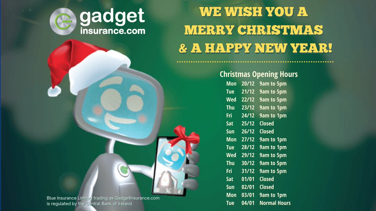 Gadget_Cover's tweet photo. Here are our Christmas and New Year opening and closing times! #Christmas #newyear https://t.co/rhh4WQIlF5