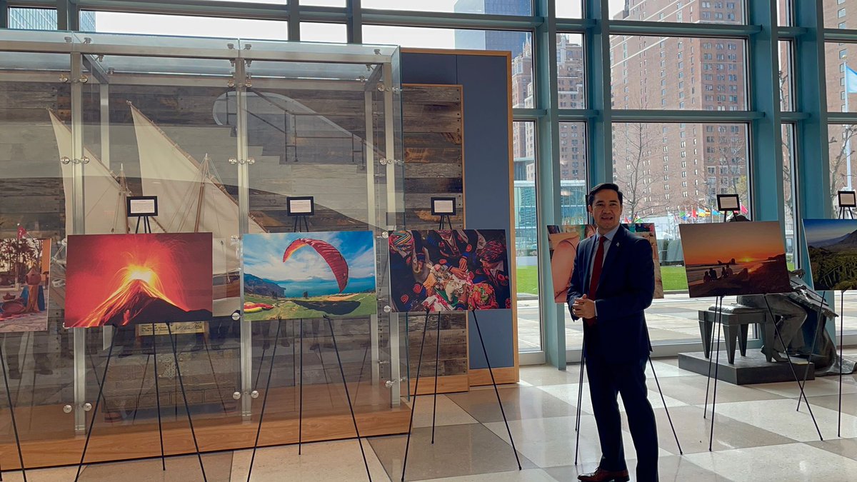 GuatemalaONU's tweet photo. We are honored to invite the UN family to visit the Photo Exhibition *"Sustainable Tourism and Sustainable Development in Central America"* at the UN NYC Headquarters, organized by 🇧🇿🇨🇷🇩🇴🇸🇻🇭🇳🇳🇮🇵🇦 and 🇬🇹 *#PPTSICA #SustainableTourismCentralAmerica #COVID19recovery* https://t.co/l3uZsUFzes