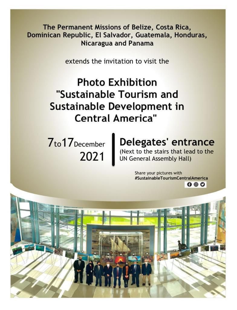 GuatemalaONU's tweet photo. We are honored to invite the UN family to visit the Photo Exhibition *"Sustainable Tourism and Sustainable Development in Central America"* at the UN NYC Headquarters, organized by 🇧🇿🇨🇷🇩🇴🇸🇻🇭🇳🇳🇮🇵🇦 and 🇬🇹 *#PPTSICA #SustainableTourismCentralAmerica #COVID19recovery* https://t.co/l3uZsUFzes