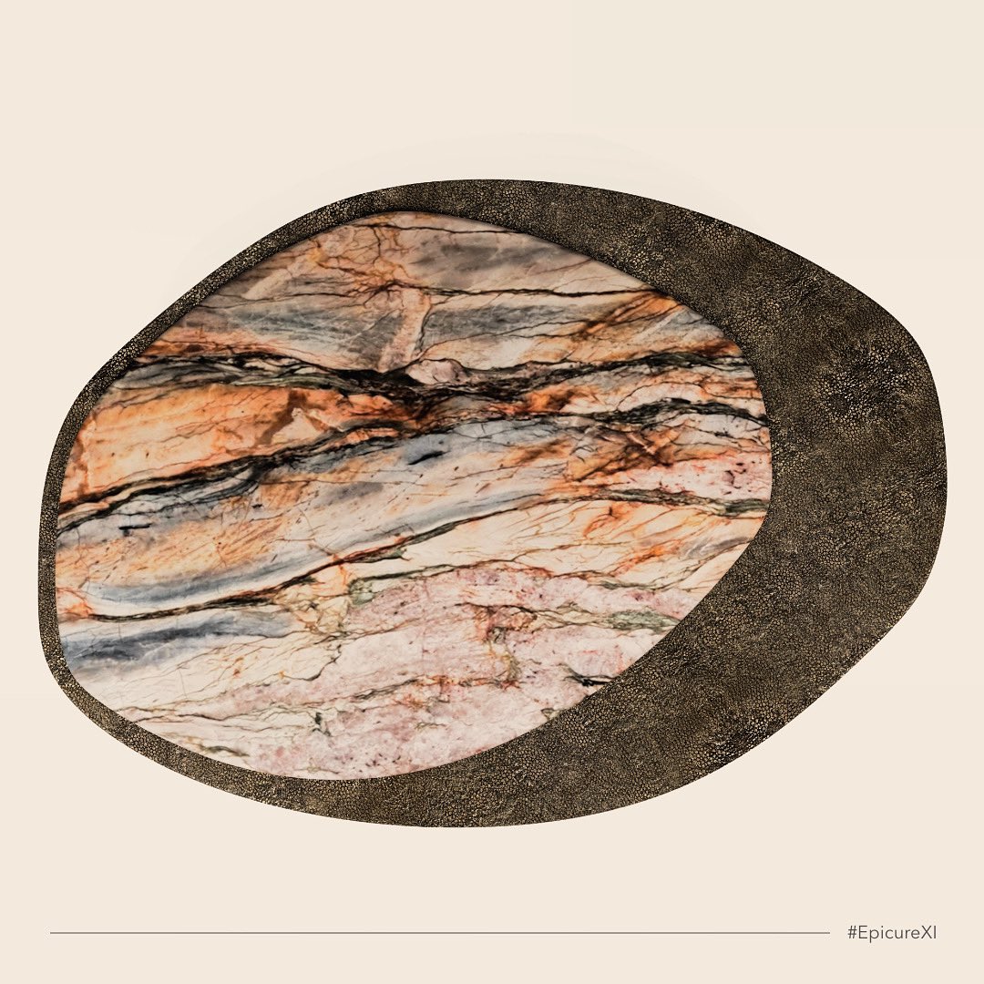 The Epicure XI - #Contemporary #Centertable ft. #Michelangelo quartzite and solid aluminium elements in “Antique Bronze” finish
.
#GrzegorzMajka 
.
#Epicure #EpicureXI #ContemporaryArt #ContemporaryDesign #Art #Design #CollectibleDesign #FunctionalArt  #InteriorDesign