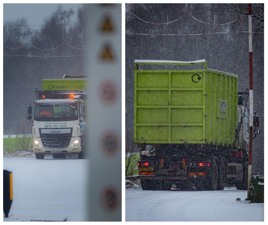 Thank you to Mark Garcia our Hespin Wood MRF Supervisor for these great pictures showing the comings and goings of our team no matter the weather ❄️🚛♻️
#snow #recycle #cumbriawaste