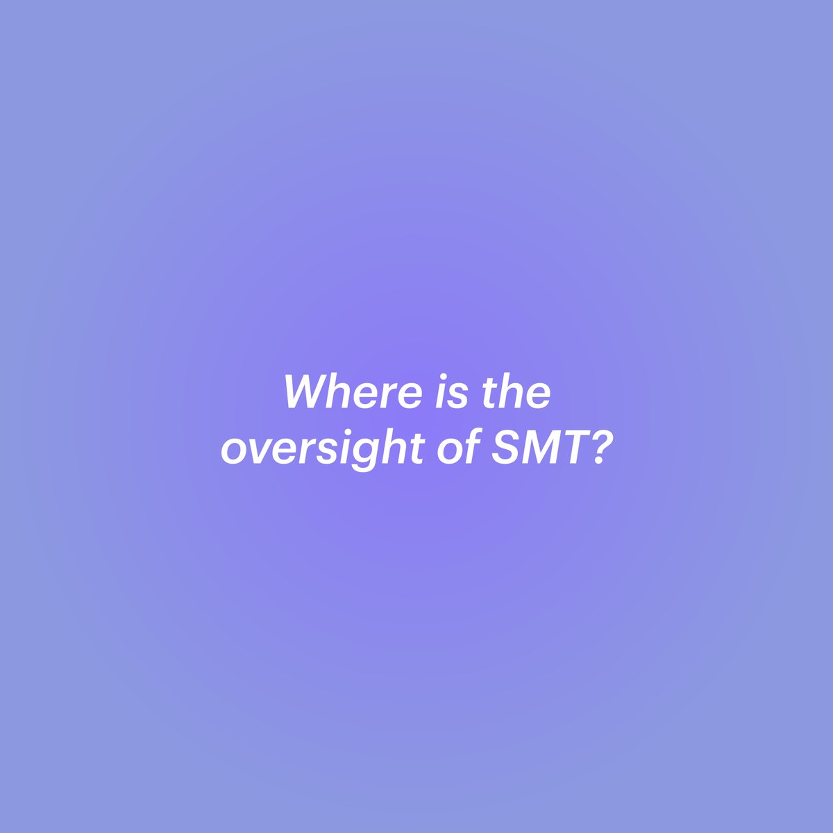 goldwatch_'s tweet photo. ...and where is the oversight of SMT? https://t.co/s8HgAH3QiL