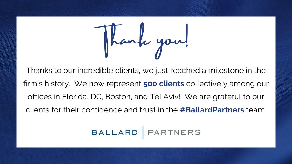 BallardFirm's tweet photo. #BallardPartners #MilestoneMoment #Sayfie #FlaPol https://t.co/H8ulztR940
