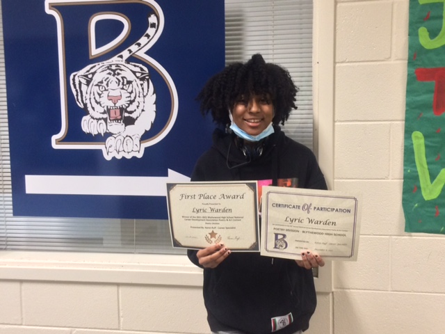 karenruff's tweet photo. Lyric Warden won the POETRY DIVISION of the BHS National Career Development Association Poetry and Art Contest.  Her poem "Bliss" will now compete at the State level.  Lyric's career specialists are so proud of her. https://t.co/LaPdERhrdr