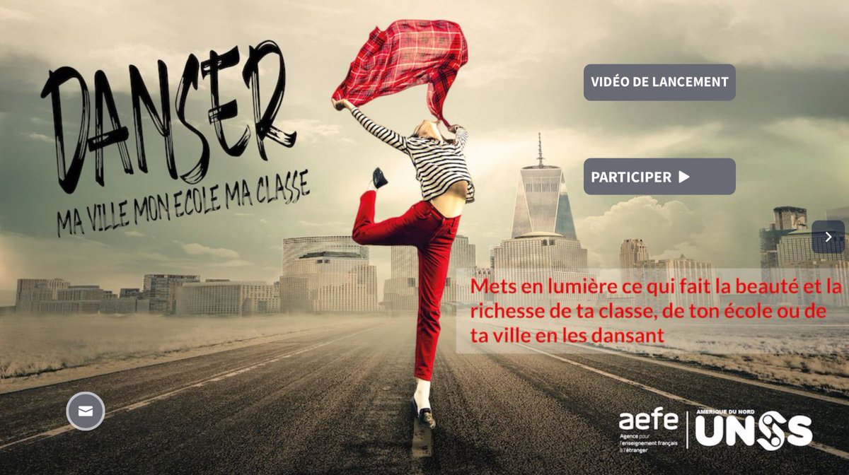 ZAN_AEFE_UNSS's tweet photo. Danse ta classe, ton école, ta ville : Mettre en lumière ce qui fait la beauté et la richesse de nos classes, de nos écoles et de nos villes dans la zone #AEFE 🇺🇸🇨🇦
> Projet proposé par @ZAN_AEFE_UNSS
> De la maternelle au lycée
Infos et inscriptions ➡️ https://t.co/vGuy3peWNG https://t.co/MR0YSNAVKx