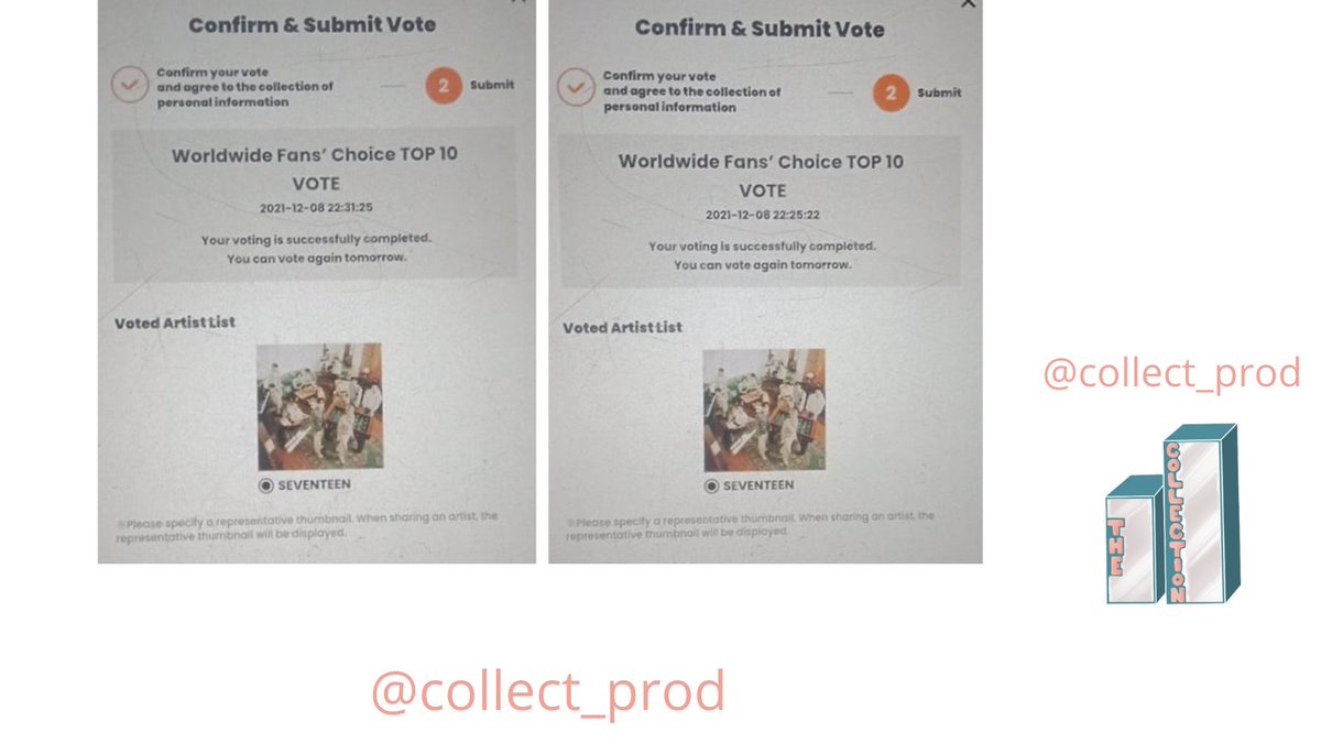 Congratulations to #seventeen for winning the poll!! We casted 5 votes for them. Proof below!!

#MAMAVOTE  Thank you for joining!