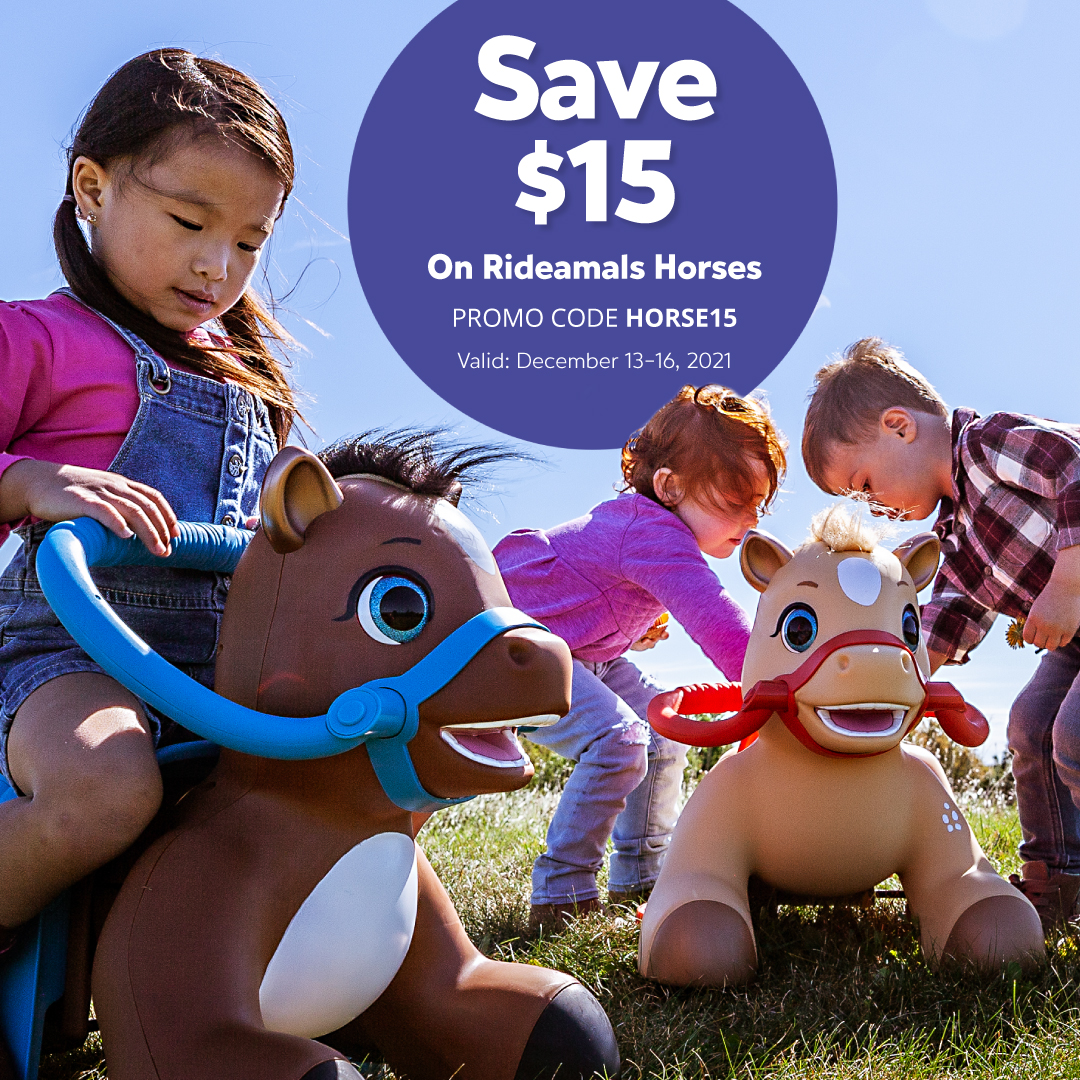 Save $15 on Rideamal Horses with code HORSE15 
👉 kidtraxtoys.com/collections/ri…

(offer valid: December 13th-16th, 2021)
#NationalHorseDay #KidTrax