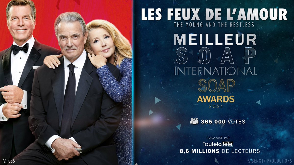 ⭐️ Félicitations à la série #LesFeuxDeLamour qui remporte le prix du MEILLEUR SOAP INTERNATIONAL aux #SoapAwardsFR 2021 👏

<a href="/TF1/">TF1</a> #LFDLA #YR #TF1