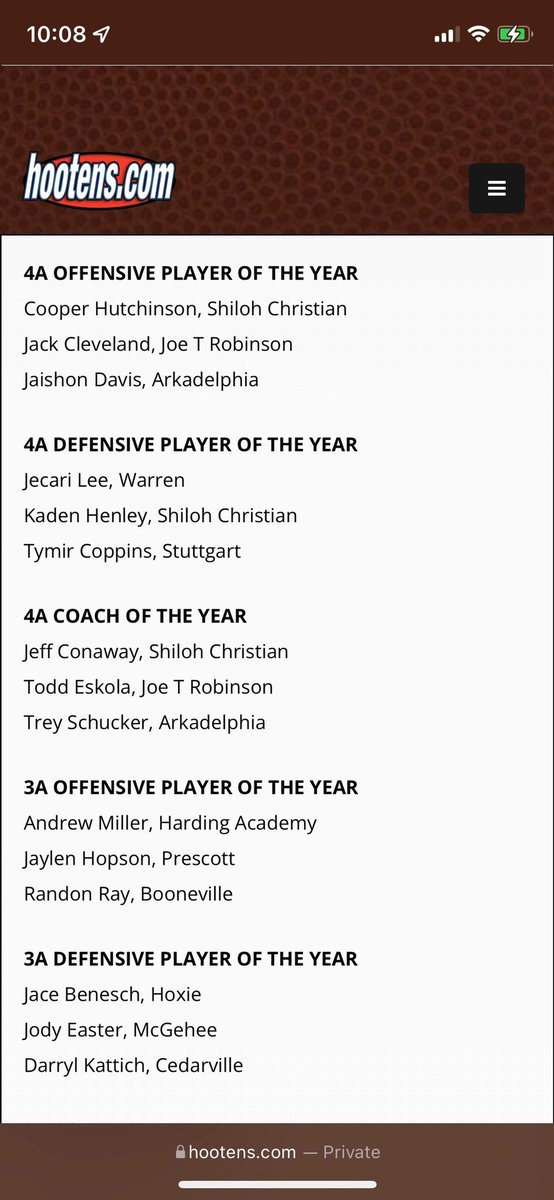 Cooper Hutchinson (@cooperhutchins1) on Twitter photo Honored to be a finalist for <a href="/HootensARFBall/">HootensARFootball</a> 4A Offensive Player of the Year @JeffConawaySC <a href="/ShilohSaintsFB/">Shiloh Christian Football</a> Honored to be a finalist for <a href="/HootensARFBall/">HootensARFootball</a> 4A Offensive Player of the Year @JeffConawaySC <a href="/ShilohSaintsFB/">Shiloh Christian Football</a>