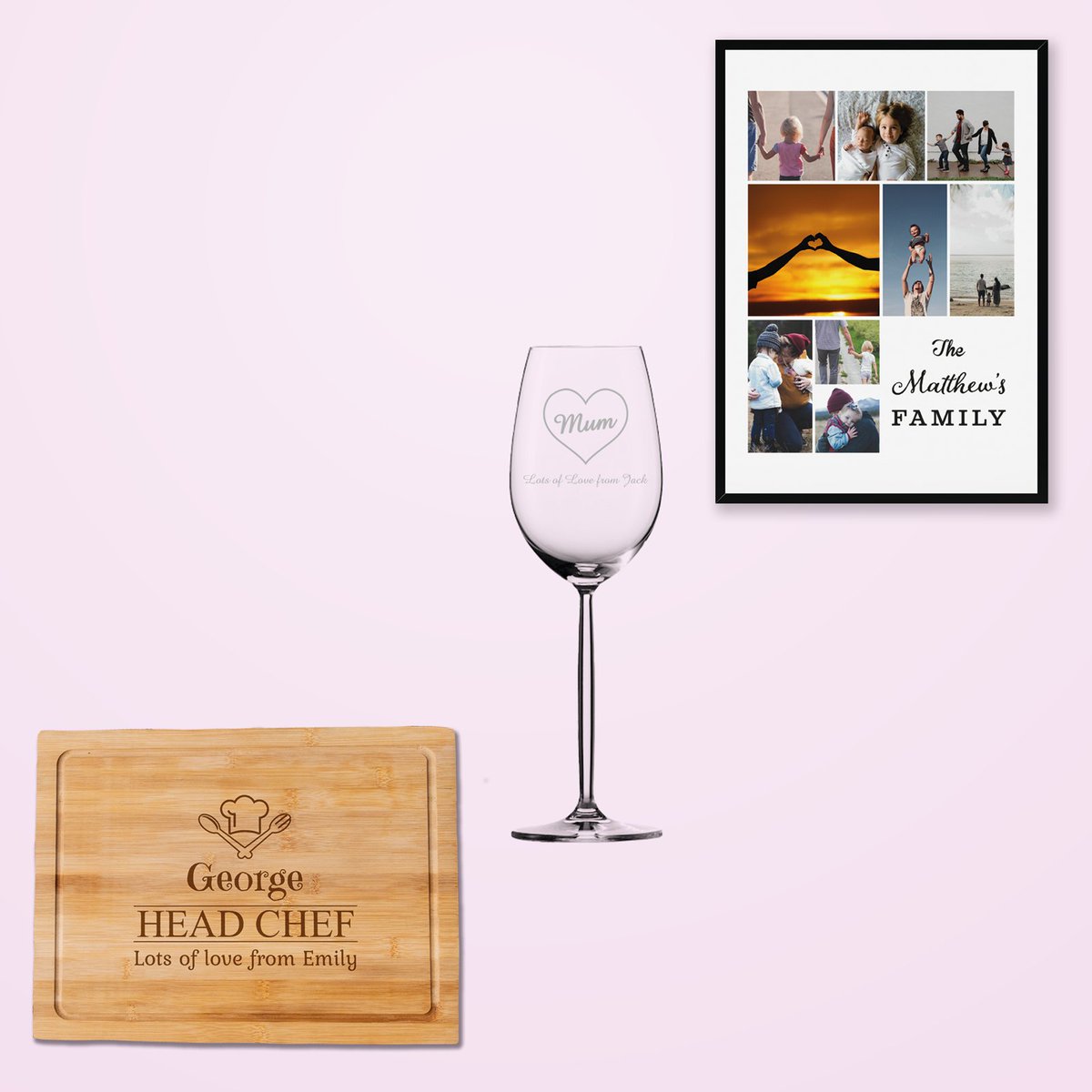 You_Personalise's tweet photo. Christmas Inspiration 🎁

There's still time to purchase your personalised gifts! We design and make a variety of products - such as frames, chopping boards and different glasses.

Check out our website, and purchase for a fast despatch. 

https://t.co/IS97zzHz7L https://t.co/rLwducbFVi