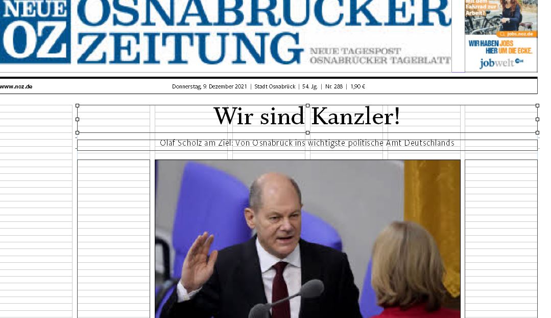 nicobhz's tweet photo. Mit großer Wahrscheinlichkeit wird die morgige Ausgabe der @noz_de nicht mit dieser Titelzeile erscheinen. Warum diese Schlagzeile dort aber stehen könnte, verraten wir hier: https://t.co/fWAUF4XfVQ
#Osnabrück #OlafScholz #Bundeskanzler (Screenshot: Böhmer) https://t.co/L1wFwVXrOf