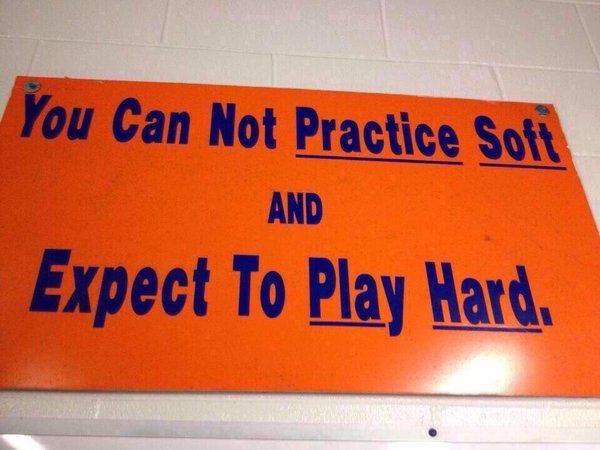 Coach2Athlete's tweet photo. Dear Players,
You can not practice soft and expect to play hard.

🏆 Coach https://t.co/xK68nbx0P2