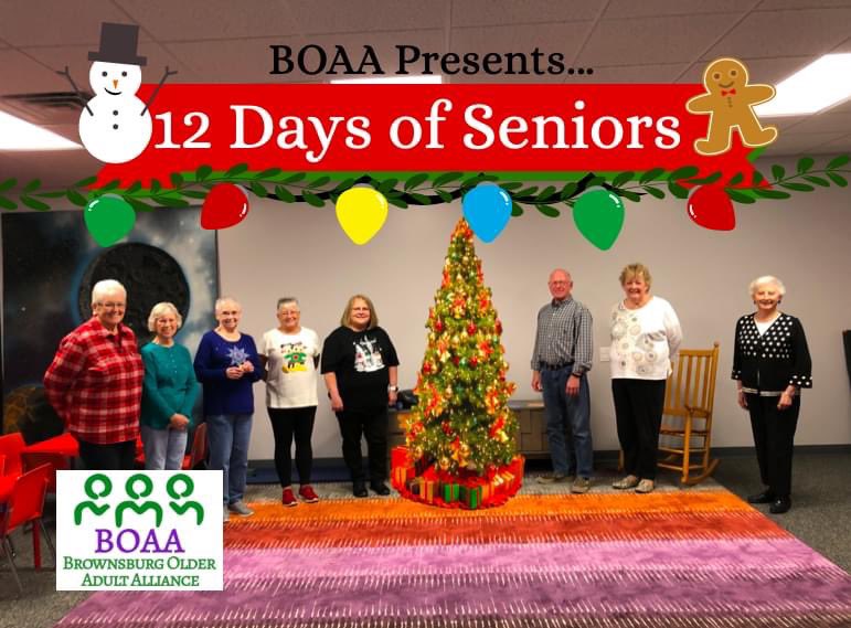 #BOAA12DaysofSeniors “On the Eighth day of Christmas my BOAA friends brought to me… Eight Drivers Driving, Seven Rakers Raking, Six Seniors Stretching, Five Volunteers, Four Euchre Players, Three Fireman, Two Bingo Cards, And a Home at the Well.Community.” 🎄🎁🎅🏼