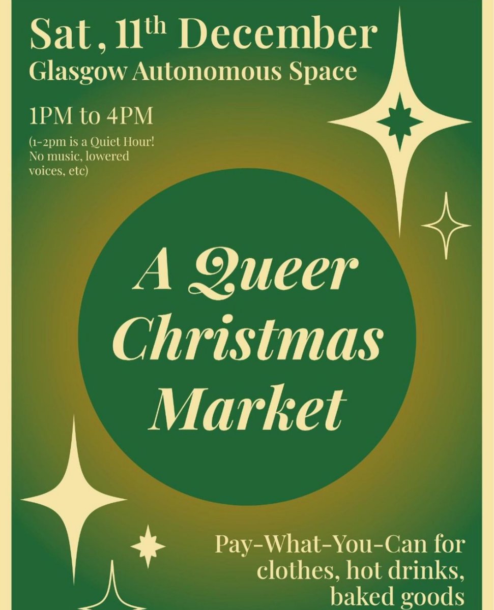 QUEER CHRISTMAS MARKET at <a href="/GASisgreat/">glasgow autonomous space</a> by Bona To Vada

we'll be there with cute merch. come hang out with us and support all the creative local queers!

(we love being queer more than we #WarOnChristmas)