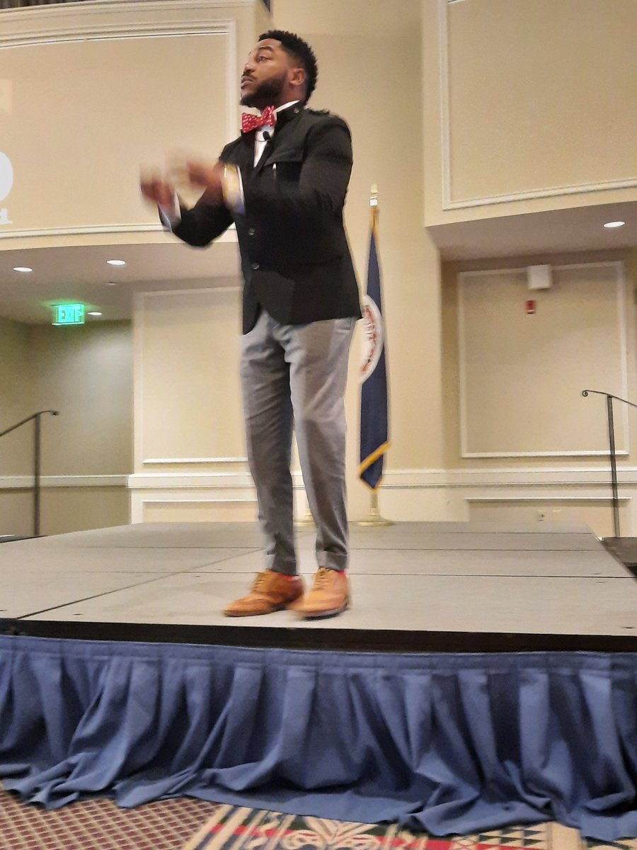 GarnerPrincipal's tweet photo. The entire trajectory of my life changed because of the compassion of a teacher . . . she put my humanity before my education  ~Brandon Fleming @bpfleming #principalproud #VASCD2021 https://t.co/jf7ky2aYie