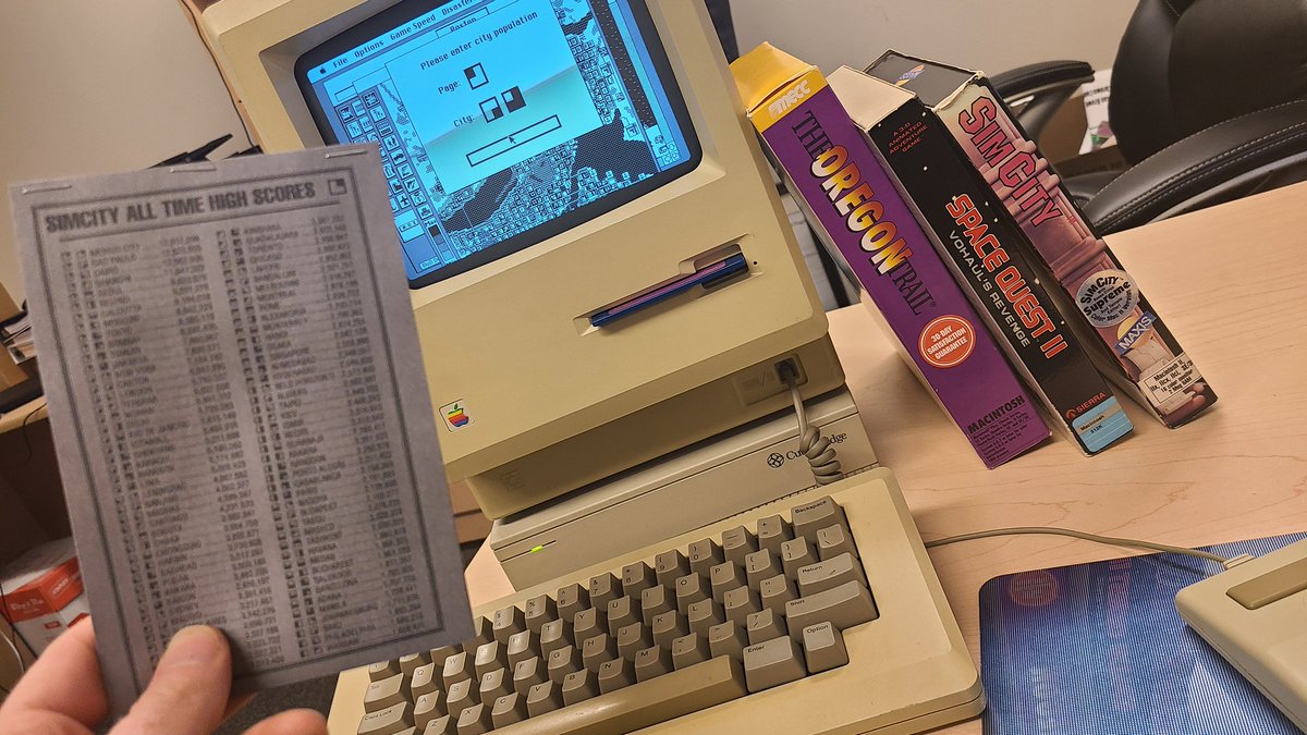 callanbrown's tweet photo. Your ancient DRM is no match for our modern photocopiers! Taking a #retrobreak with #simcity on #Macintosh https://t.co/WckN7e5V5j