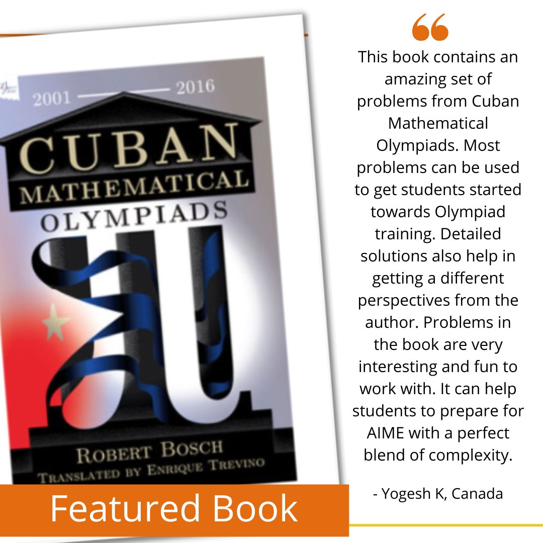 AwesomeMathxyz's tweet photo. Read more customer reviews on the "Customer Reviews" tab of the books in the AwesomeMath Bookstore: https://t.co/xPPQBqLUJh https://t.co/ZyYRXeKcVj