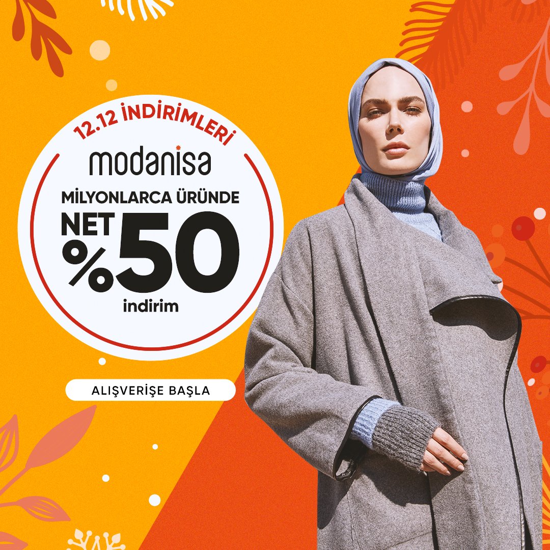 📣Fırsatlar 12.12 indirimleri ile DEVAM EDİYOR!
🌟Üstelik milyonlarca üründe NET %50 indirimle birlikte şimdi Modanisa’da.
mdnisa.co/3oAn9eT