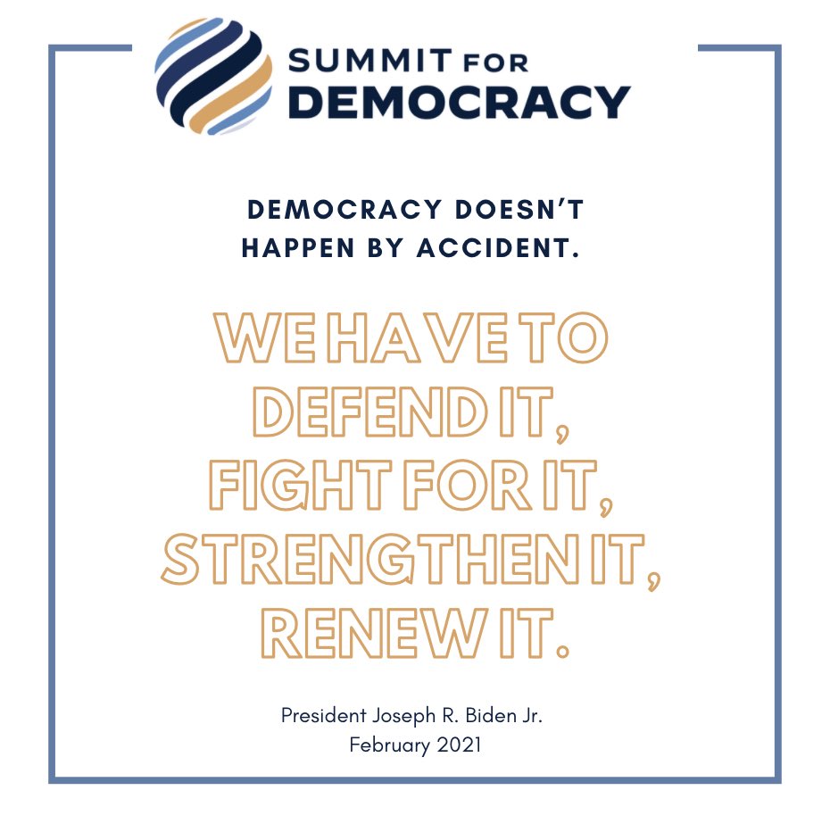 may_sabe_phyu's tweet photo. The status of women is the status of democracy!  Join @AmbassadorTai, @SwedishPM, &amp; @UNWomenChief at the #SummitForDemocracy tomorrow at 11 AM (EST) to discuss how the critical participation &amp; leadership of women &amp; girls is key to achieving strong, sustainable democracies! https://t.co/P9XbOytMCD