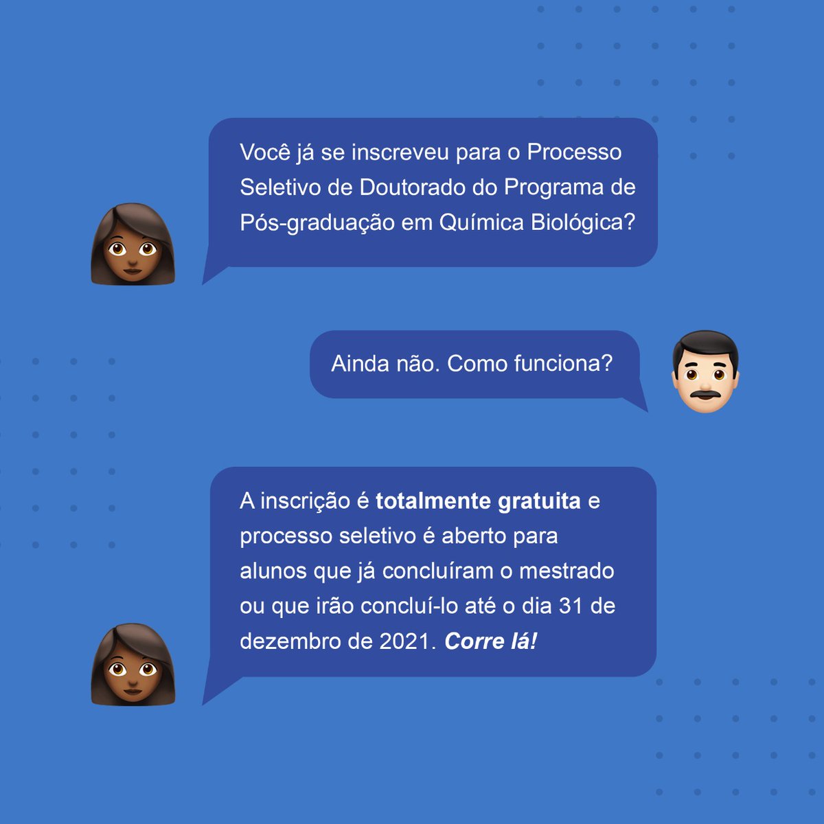 Pós-grad em Química Biológica tweet media