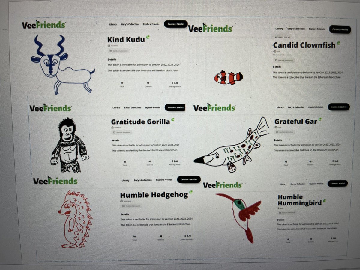 webbbar11's tweet photo. 12.5 Book Giveaway Project idea. I’ve got 10 books to giveaway. Here is the quick and dirty idea: Using the characters from #veefriends (AND) #garyvee new book 12 and a half- create an NFT- create an accompanying fan art of the characters and hold a drawing for both, thoughts? https://t.co/f67GKZ0Ff8
