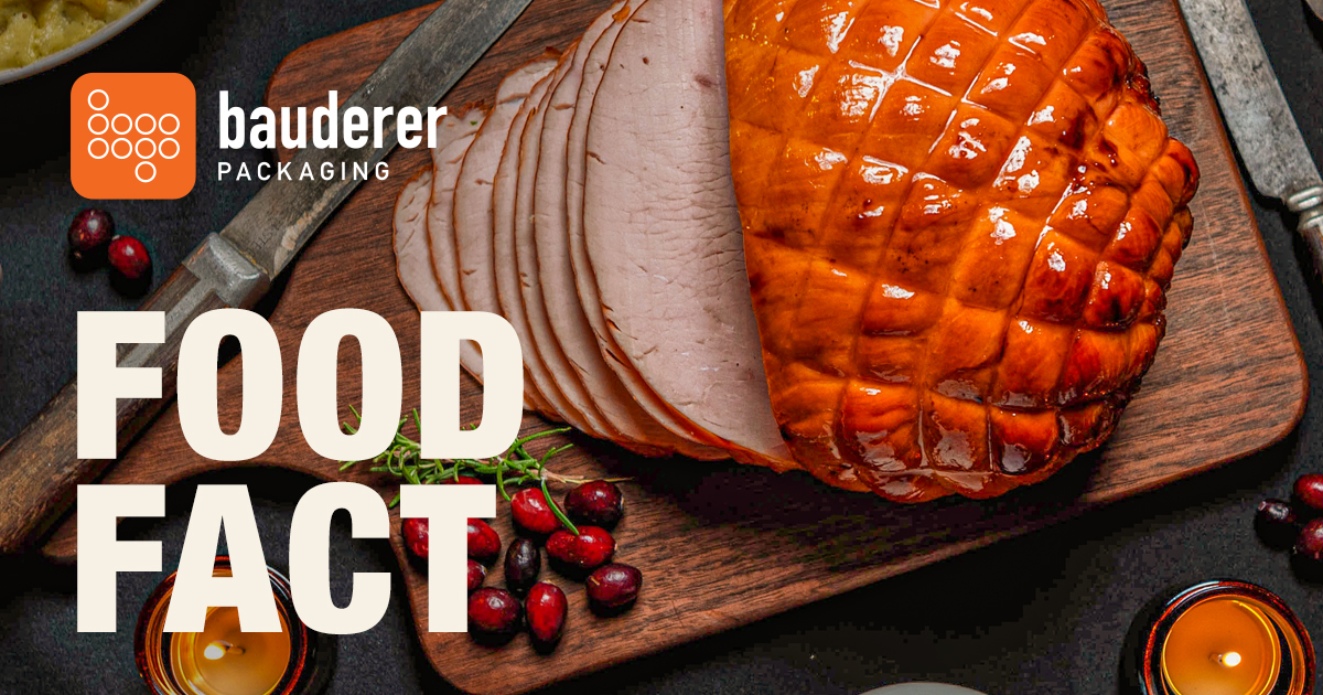 baudererpackage's tweet photo. Here's a fun fact about ham that make might you the hero of trivia night someday:

Smoked ham loses about 25% of its weight during the smoking process. #funfact #foodfacts https://t.co/y64xS4PsGl