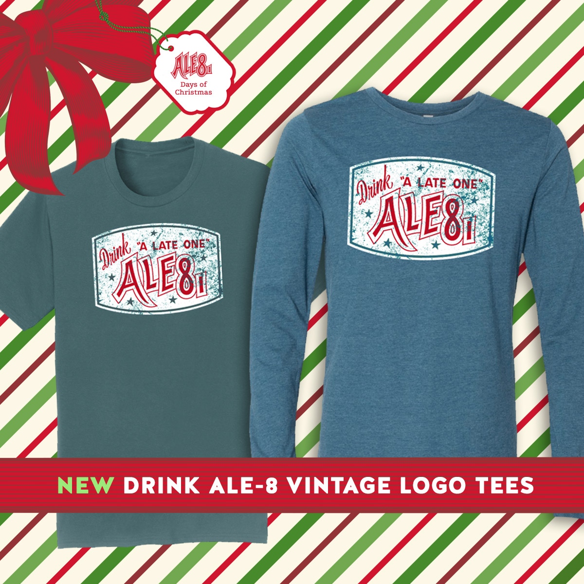 Ale8One's tweet photo. One of our most popular t-shirts is now available in long sleeves! Follow and RT for a chance to win one of these apparel items.

Contest ends 12/9 at 10am. One winner will be randomly selected.

Vintage Label apparel is available for purchase online at https://t.co/OfVA1GEcVP. https://t.co/p5p6DfgX90