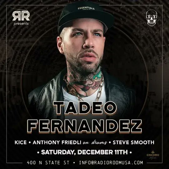 The one and only <a href="/Tadeo_AcaShore/">Tadeo</a> will be performing this Saturday at @radioroomusa! With support from <a href="/kice_music/">Kice</a>, and <a href="/DJSteveSmooth/">Steve Smooth</a>! DM us for RSVP.