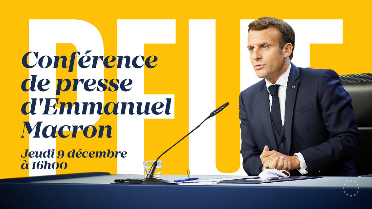 Ensemble_UE's tweet photo. La présidence française de l'🇪🇺 débutera le 1er janvier prochain, pour 6 mois. 

@EmmanuelMacron en dévoilera demain les grandes priorités à l'occasion d'une conférence de presse. https://t.co/DRsmWJ8GVW