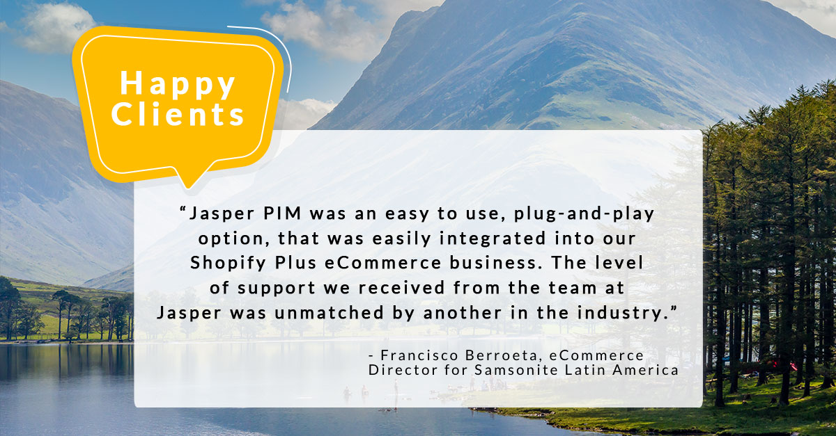 JasperXpim's tweet photo. Our success is measured by how happy you are with Jasper PIM. 

There’s never been a better time to grow your eCommerce business. Learn more here ➡️ https://t.co/lKXMbxRjQN

#PIM #Smallbusinessowner #smallbusiness #businessowner #JasperPIM https://t.co/G8NmYuS7BK