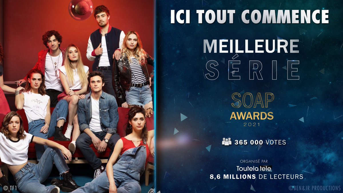 ⭐️ Félicitations à #ITC qui remporte le prix de la MEILLEURE SERIE aux #SoapAwardsFR 2021 👏

<a href="/TF1/">TF1</a> #IciToutCommence #TF1 <a href="/ITC_TF1/">Ici Tout Commence</a>