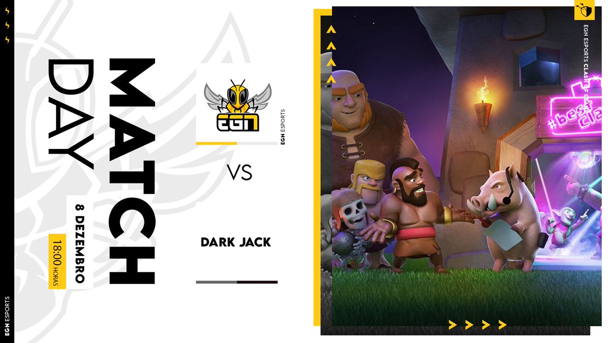 Quem disse que o feriado é para descansar? 🤔 
Mais uma tarde competitiva para a nossa equipa de 𝗖𝗹𝗮𝘀𝗵 𝗼𝗳 𝗖𝗹𝗮𝗻𝘀 🔥

🏆 | Skirmish GG toor <a href="/GGtoor/">GGtoor</a> <a href="/Team_Skirmish7/">TeamSkirmish</a> 
🆚 | (A) Dark Jack
🕘 | 18:00H

Vamos guerreiros! ⚔️
#BeEGN #BeTheHive