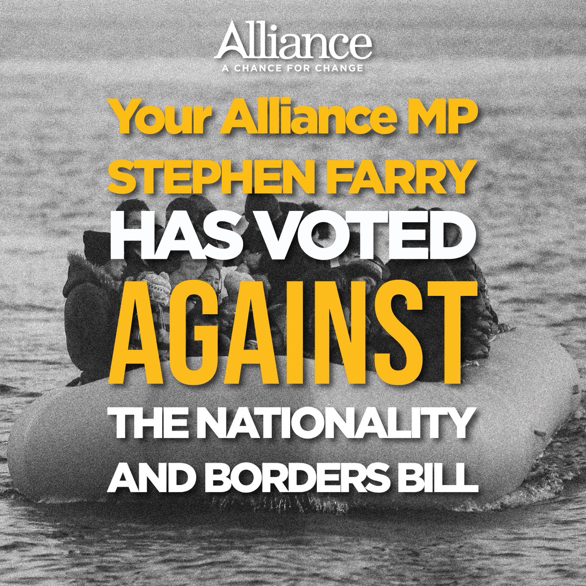 Alliance Party tweet media