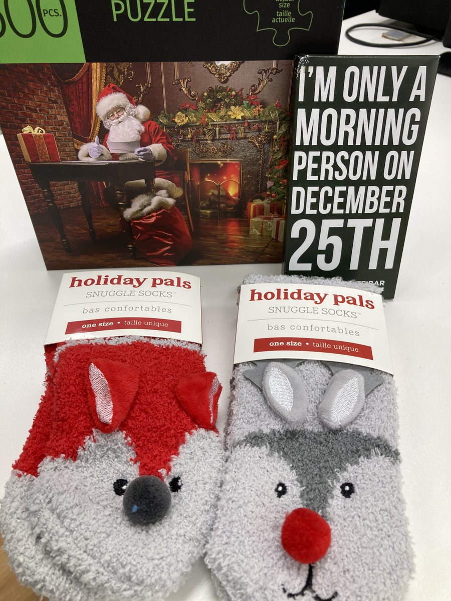 Grab your warm socks, chocolate bar and enjoy a holiday #puzzle! Who wouldn't love this gift? #locallyloved #cozysocks #holidaytime #chocolatetreat #middletownnj #belfordnj