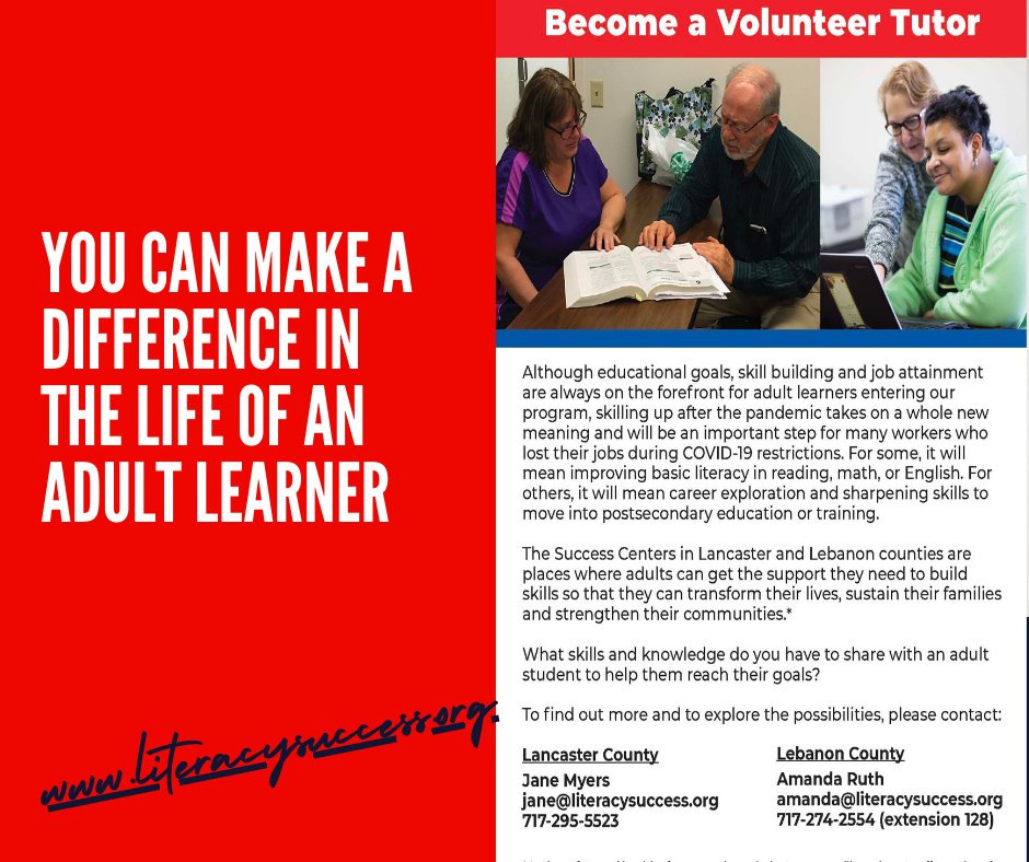 For more information...
literacysuccess.org
717-295-5523